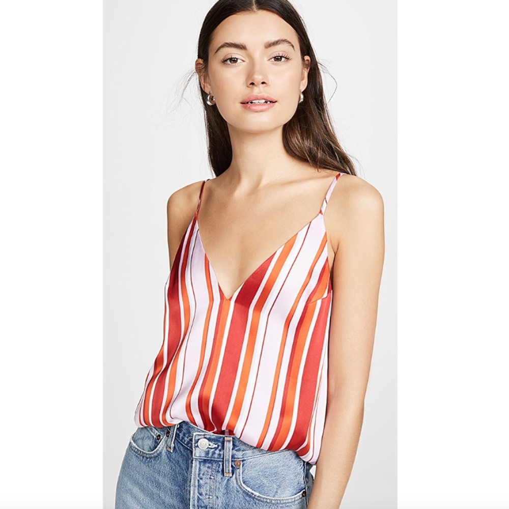 NWT Cami NYC The Olivia Striped Silk Camisole